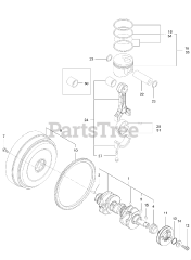 Toro 72028 (7500-D) - Toro 60" Z Master Zero-Turn Mower, Rear-Discharge Deck (SN: 416262337 - 416288793) Crankshaft and Piston Assembly