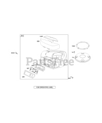 Briggs & Stratton 283H07-0400-E1 - Briggs & Stratton Vertical Engine AIR CLEANER, BLOWER HOUSING