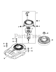 MTD 1P65BU - MTD Engine 1P65BU Flywheel &amp; Shroud