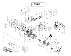 Weed Eater XT 300 - Weed Eater String Trimmer, Type 1 Engine Assembly Type 1