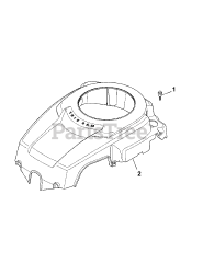 Cub Cadet LT 1045 (13BP11CH756) - Cub Cadet 46" Lawn Tractor (2007 & Before) Kohler SV600-0217 Blower Housing