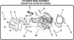 PowerStroke PS 903500 B - PowerStroke 3500 Watt Generator General Assembly - Cylinder Head Assembly