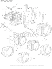 Kohler CH255-3158 - Kohler Command PRO Twin Engine, Basic Version, 5.5hp, 4kW 06 Blower Housing