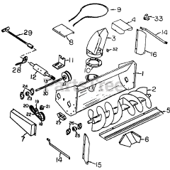 White Outdoor 190-857-190 - White Outdoor 51" Snow Thrower Attachment (1994)