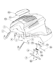 Cub Cadet 5254 E (54BE542-710) - Cub Cadet Compact Tractor Hood, Service Kit 759-04113A