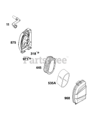 Briggs & Stratton 103M02-0107-F1 - Briggs & Stratton Vertical Engine Air Cleaner Group