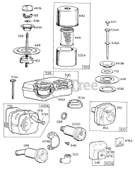 Briggs & Stratton 100202-0280-XX - Briggs & Stratton Horizontal Engine Air Cleaners, Mufflers