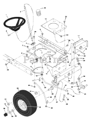 Briggs & Stratton 40530x83A - Briggs & Stratton 40" Lawn Tractor (1997) Steering