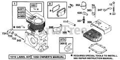 Briggs & Stratton 233451-2530-01 - Briggs & Stratton Horizontal Engine Cylinder, Head