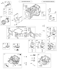 Briggs & Stratton 28Q777-0526-E2 - Briggs & Stratton Vertical Engine Crankshaft, Sump, Cylinder, Piston/Rings, Connecting Rod