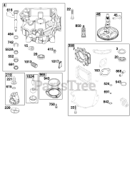 Briggs & Stratton 44N677-0051-B1 - Briggs & Stratton Vertical Engine Crankcase Cover/Sump Group