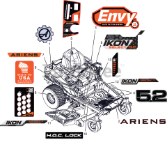 Ariens 918028 - Ariens Ikon Select 52" Zero-Turn Mower, 23hp Kawasaki FR (SN: 030000 & Above)
