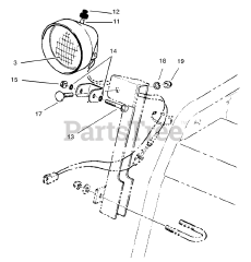 Toro 38559 (1028) - Toro 28" Power Shift Snow Thrower (SN: 240000001 - 240999999) (2004) Headlamp Assembly Part No. 54-9871