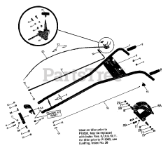 Troy-Bilt 20461 - Troy-Bilt Pony I Rear-Tine Tiller (SN: P001001 - P101750) HANDLE BARS &amp; CONTROL LEVERS