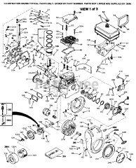 Tecumseh HH80-110108D - Tecumseh Engine Engine Parts List #1