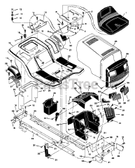 Briggs & Stratton 42536x192A - Briggs & Stratton 42" Lawn Tractor (1997) Chassis &amp; Hood