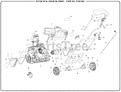 Ryobi RY AC803 (099871001) - Ryobi 20" Snow Blower General Assembly