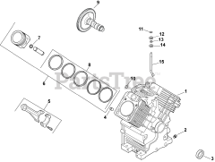 Kohler CH18-62535 - Kohler Command PRO Twin Engine, Made for West Texas Lee Co., 18hp, 13.4kW Crankcase Group 2-24-98