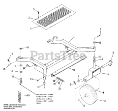 Simplicity 1691850 - Simplicity 66" Mower Deck Mower Support Group