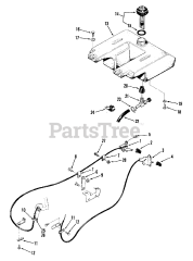 Toro 01-08K801 (C-81) - Toro Garden Tractor (1980) Throttle, Choke And Fuel System