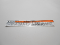 Toro E513747 Battery Decal