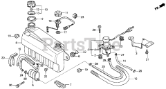 Honda H4518 H HSA/C (MZAT) - Honda Lawn Tractor, Made in Japan (SN: MZAT-3000001 - MZAT-3999999) FUEL TANK