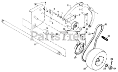 Gravely 988041 - Gravely Pro Walk-Behind Mower Power Unit, 16hp Briggs & Stratton (SN: 000101 & Above) WHEEL DRIVE