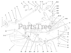 Toro 78216 - Toro 38" Side-Discharge Mower Deck for 260 Series Tractors (SN: 210000001 - 210999999) (2001)