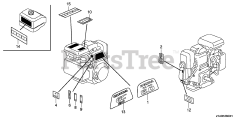 Honda GC190 A QHAD (GCAAA) - Honda Engine, Made in USA (SN: GCAAA-1000001 - GCAAA-9999999) LABELS