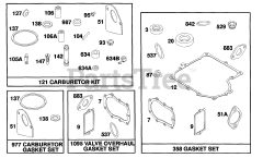 Briggs & Stratton 258707-0125-01 - Briggs & Stratton Vertical Engine Gasket Sets