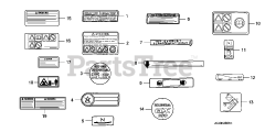 Honda GX160 U1 QXE8 (GCACK) - Honda Engine, Made in Japan (SN: GCACK-1000001 - GCACK-9999999) LABEL (2)