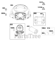 Briggs & Stratton 44N677-0037-G1 - Briggs & Stratton Vertical Engine Blower Housing and Air Cleaner Group
