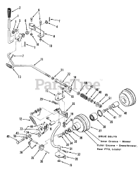 Toro 01-19KE01 (C-195) - Toro Garden Tractor (1982) Pto Clutch And Control
