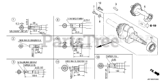 Honda GX390 UT2 PA2 (GCBCT) - Honda Engine, Made in Thailand (SN: GCBCT-1000001 - GCBCT-3485996) CRANKSHAFT