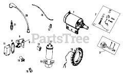 AGCO 312 (1600046) - AGCO Lawn Tractor, 12hp Engine Electrical Group - Breaker Point Ignition (1505I27)