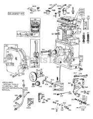 Briggs & Stratton 170432-1663-XX - Briggs & Stratton Horizontal Engine Cyl,CrankCase,Piston,Controls