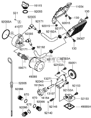 Toro 74271 (Z 550) - Toro 52" Z Master Zero-Turn Mower, Side-Discharge Deck (SN: 280000001 - 280999999) (2008) Lubrication Equipment Assembly Kawasaki FH770D-AS05