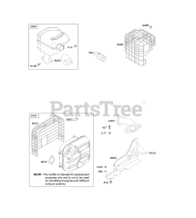Briggs & Stratton 20S157-0110-F1 - Briggs & Stratton Horizontal Engine Exhaust System