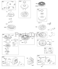 Briggs & Stratton 21B977-0195-E1 - Briggs & Stratton Vertical Engine Exhaust System, Flywheel, Rewind Starter