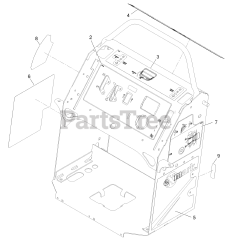 Exmark VTS651KA484 - Exmark 48" Vantage S-Series Stand-On Mower, Kawasaki FX651V (SN: 313000000 - 313999999) (2013) Control Tower With Decals Assembly No. 116-5013