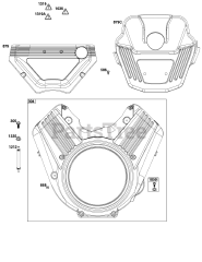 Briggs & Stratton 61E377-0032-J1 - Briggs & Stratton Horizontal Engine Blower Housing Group