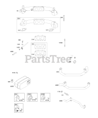 Briggs & Stratton 385777-1126-G1 - Briggs & Stratton Vertical Engine Muffler, Exhaust Manifold, Intake Manifold