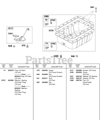 Briggs & Stratton 433447-0116-E2 - Briggs & Stratton Horizontal Engine Oil Pan, Oil Pump Screen