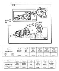 Briggs & Stratton 404707-0119-01 - Briggs & Stratton Vertical Engine Electric Starter and Chart