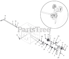 Ariens 926057 - Ariens 36" Power Brush, Subaru (SN: 000101 - 054999) Idler And Brake Arm