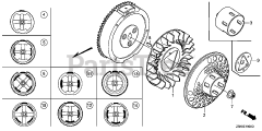 Honda GX270 UT2X SWC4 (GCBGT) - Honda Engine, Made in Thailand (SN: GCBGT-2258491 - GCBGT-9999999) FLYWHEEL