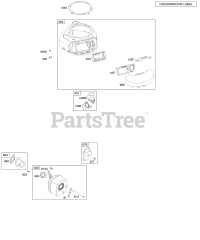 Briggs & Stratton 218707-0373-E1 - Briggs & Stratton Vertical Engine Air Cleaner/Blower Housing, Muffler