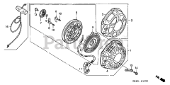 Honda GX160 K1 LX2/A (GC02) - Honda Engine, Made in Japan (SN: GC02-8670001 - GC02-9099999) RECOIL STARTER (1)