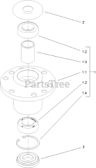 Toro 30672 - Toro 32" Walk-Behind Mower, Fixed Deck, T-Bar, Gear Drive (SN: 313000001 - 313999999) (2013) Cutter Housing Assembly No. 107-4065