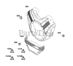 Briggs & Stratton 386777-0154-G1 - Briggs & Stratton Vertical Engine Blower Housing Group